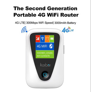 Karbor 4G LTE Di Động <span class=keywords><strong>Wifi</strong></span> Hotspot 3000MAh Pin Khe Cắm Sim Router Không Dây Gpon Router Voip Chức Năng Tối Đa 300Mbps LAN <span class=keywords><strong>Wifi</strong></span> 6 - Product Image 5