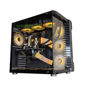 Desktop bianco custodia per computer per gaming custom case per computer con LOGO gaming cabinet con 10 fan a colori gamer telaio hardware software - Product Image 1