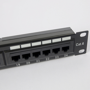 接线板网络电缆管理器双IDC 1U 12 24 48端口接线板框架机架安装UTP rj45以太网5e CAT6