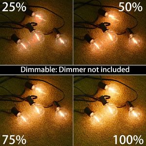 屋外ストリングライト用JESLEDLED電球E12ネジベース1W飛散防止エジソン電球G40 5WETLに相当する交換用電球 - Product Image 4