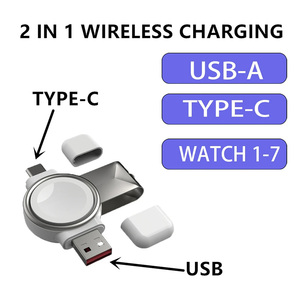 Sıcak satış USB tip-c taşınabilir manyetik kablosuz şarj Apple Watch 7 6 şarj standı istasyonu için - Product Image 3