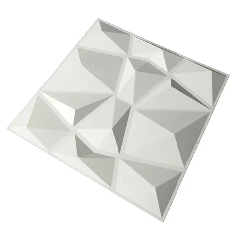 आधुनिक डिजाइन सजावटी पीवीसी वॉलपेपर हीरा निविड़ अंधकार 3D दीवार पैनल के लिए घर आंतरिक