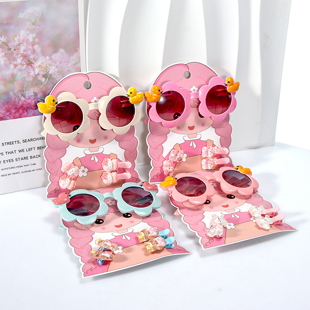 4 Sunglasses Hair Clip Set Combination 1 Piece