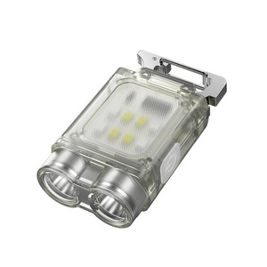Multi funzione fluorescente portachiavi luce impermeabile gancio regolabile Mini torcia per campeggio ciclismo di emergenza strumenti di sopravvivenza - Product Image 1