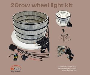 20row Ultra-parlak LED tekerlek ışığı kit-su geçirmez, kablosuz kontrol, yüksek görünürlük yükseltme arabalar için tekerlek ışığı, kamyonlar, suv - Product Image 2