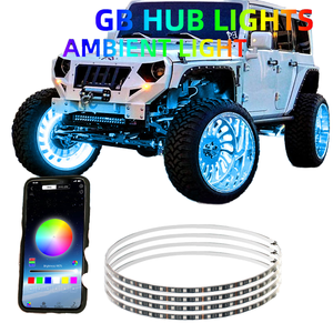 15.5インチ4PCSシーケンシャルスイッチバックLEDRGBチェイスホイールリングライトストリップキット12VDRLトラックカーATVUTVクワッドロー6000Kカラー - Product Image 1
