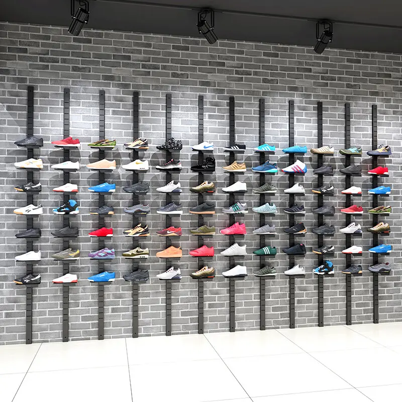 Design del negozio di Sport al dettaglio della Sneaker dell'esposizione dello scaffale del negozio della decorazione dell'abbigliamento sportivo personalizzato