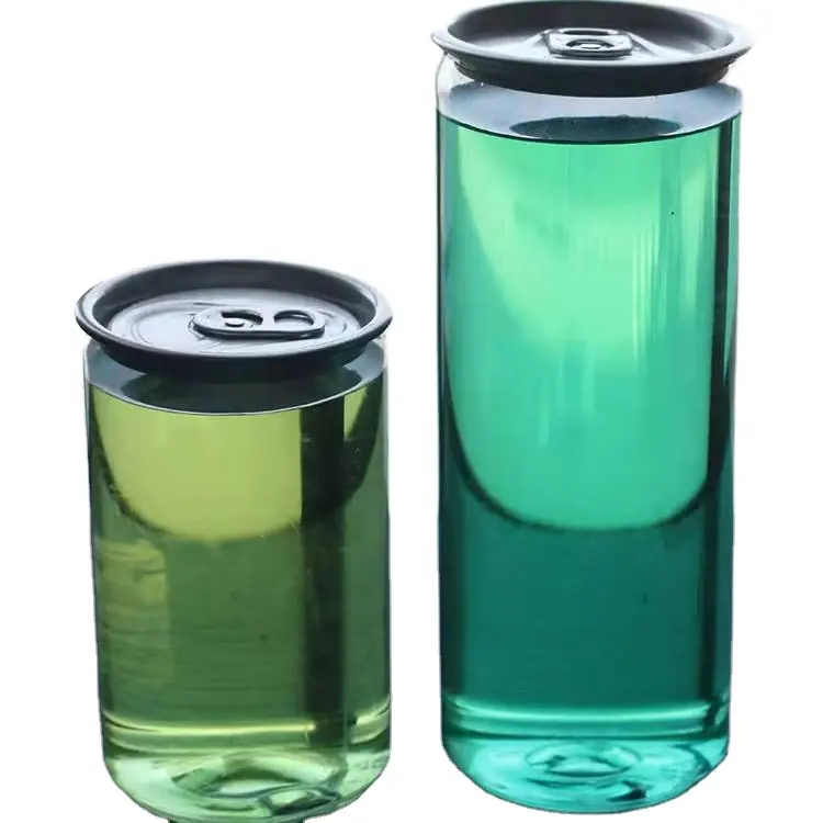 2023 nueva llegada lata de fácil apertura para refresco jugo Soda café 500 ML botella de plástico transparente