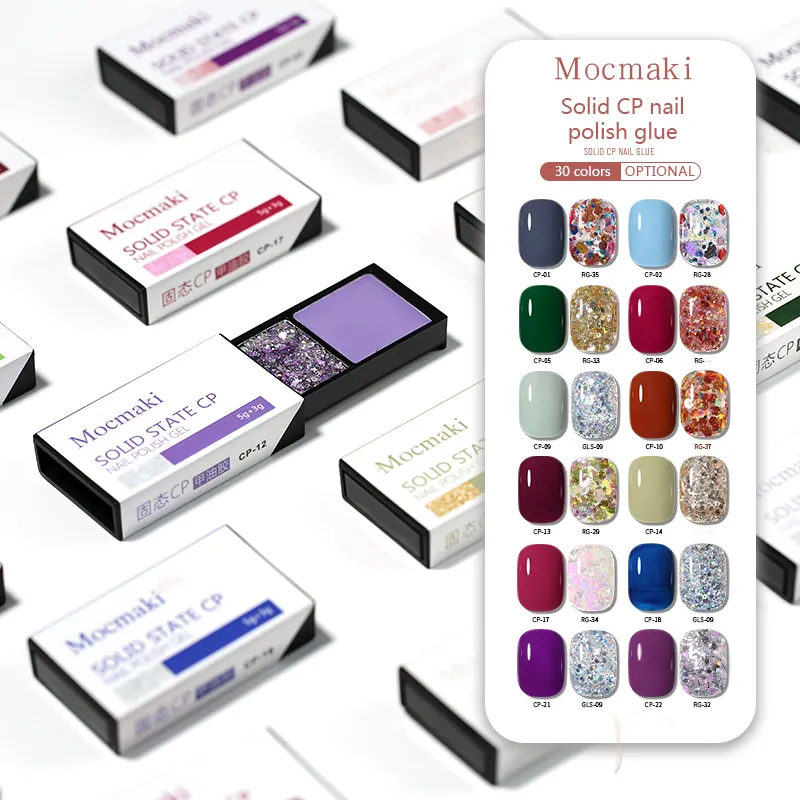 Mocmaki Etiqueta Privada logotipo personalizado 5G + 3G CP Gel esmalte de uñas conjunto estado sólido UV esmalte de uñas en Gel
