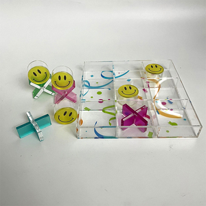 Gia Đình Tùy Chỉnh Bền Acrylic Hội Đồng Quản Trị Trò Chơi Xách Tay Sang Trọng Acrylic Quà Tặng Giáo Dục Đồ Chơi <span class=keywords><strong>Tic</strong></span> <span class=keywords><strong>Tac</strong></span> <span class=keywords><strong>Toe</strong></span> Đồ Chơi - Product Image 2