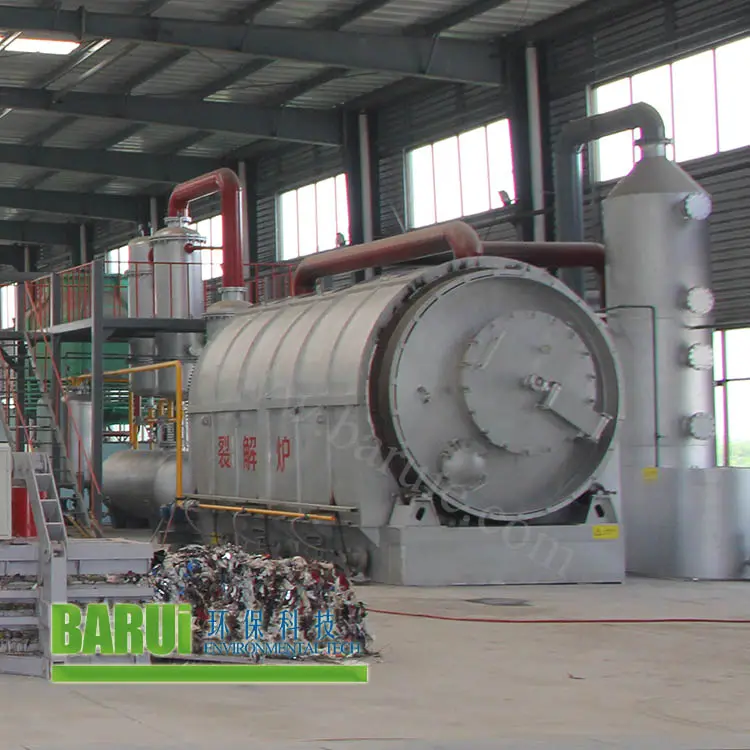 Municipal solid waste plastics recycling plant for sale plastic derived fuel pyrolysis machine