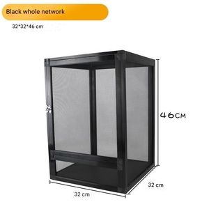 60*60*120cm katı desen sürüngen kafes evcil hayvan kafesi alüminyum teraryum Metal tel örgü elek sürüngenler için besleme kafesi - Product Image 6
