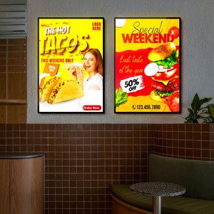 Wholesale <strong>Custom</strong> A4/a3/a2/a1 Led <strong>Poster</strong> <strong>Frame</strong> Menu Board Slim Advertising Light Boxes of Led Light Box - Product Image 4