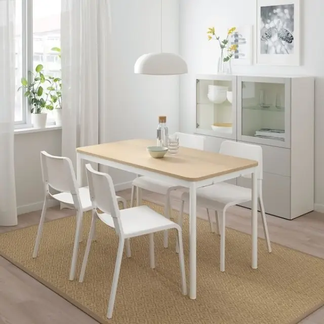 Mesa de comedor de madera moderna para exteriores, muebles de lujo para sala de estar, restaurante, fabricante barato