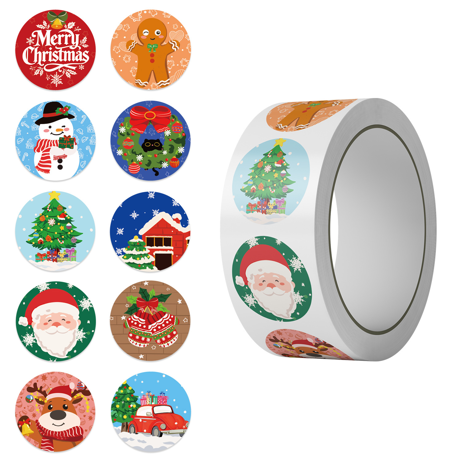 Jjt266 christmas cartoon roll stickers