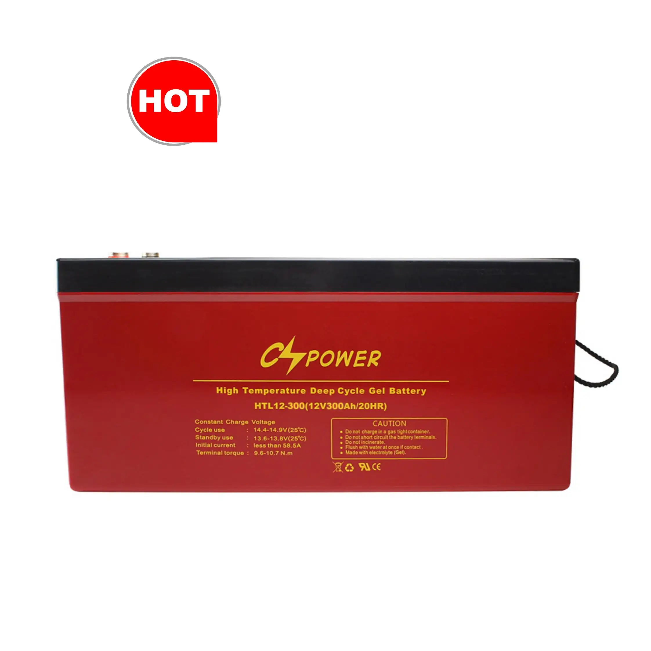 CSPower batteria al Gel solare ricaricabile 12V 300AH di alta qualità con Inverter Trojan HTL12-300