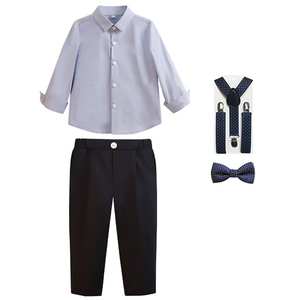 Erkek takım elbise ve blazers resmi elbise gömlek kıyafet çocuklar Slim Fit yelek pantolon çocuklar düğün parti düğün Suit erkek giyim seti