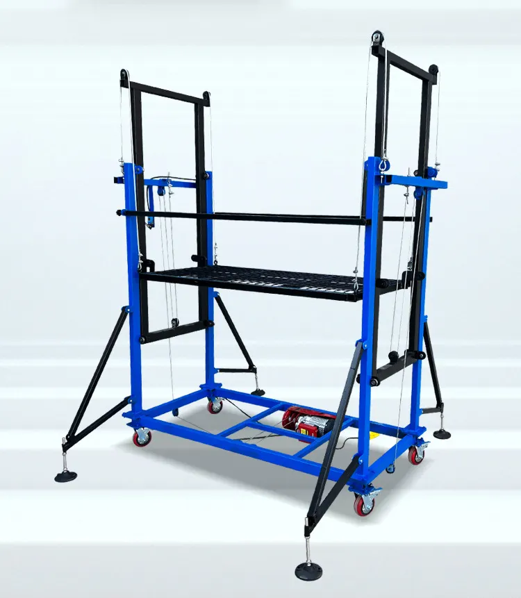 0.5 Ton 2-6 Metros Mobile Telescopic Frame Electric Lifting Ladder Andaimes Plataforma Para A Construção