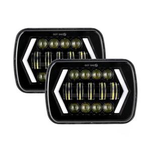 7 inç 55W 12750LM 6000K araba <span class=keywords><strong>LED</strong></span> farlar sürüş lambası dönüş sinyal ışığı Hi-Lo ışın Jeep için pikap MR2 Celica <span class=keywords><strong>Supra</strong></span> 240SX