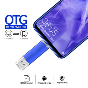 ตัวแปลงอะแดปเตอร์2-in-1 OTG 16GB เป็น128GB 3.0 USB แฟลชไดรฟ์เมมโมรี่สติ๊กสำหรับสมาร์ทโฟน