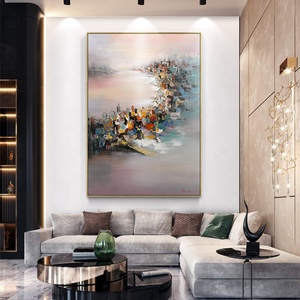抽象的な壁のアートフレームの背景現代都市抽象的な風景ぶら下げ絵画