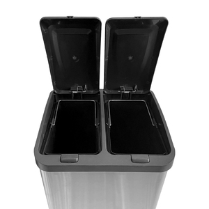 KSY Bin 3 bölme ev mutfak büyük Modern çöp tenekesi plastik Mini kapaklı sınıflandırılmış çöp kutusu - Product Image 2