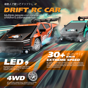 4WD ยางรถดริฟท์ขนาดเล็กพร้อมไฟ LED 30กม./ชม. รถดริฟท์แบบถอดเปลี่ยนได้พร้อมควันรถดริฟท์ขนาดเล็ก1/24 - Product Image 4