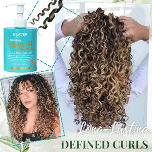Beaver Natural Curl Enhancer Hair Argan Oil Keratin Moisturizing Curl <strong>Define</strong> Styling Curly Cream