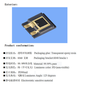 6048 SMD светодиодный чип питания 0,2 Вт RGB светодиодный чип с 660nm и 904nm PD свет Высокая производительность - Product Image 3