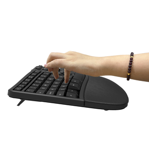Tastiera Modulare silenziosa ergonomica 2.4G + BT con poggiapolsi BT Dual Mode tastiera Modulare Wireless per Windows 7/8/10 - Product Image 5
