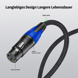 USB C a XLR hembra Plug and Play Cable de audio Cable de micrófono para grabación de audio Altavoz Conveniente USB C Cable de micrófono - Product Image 2