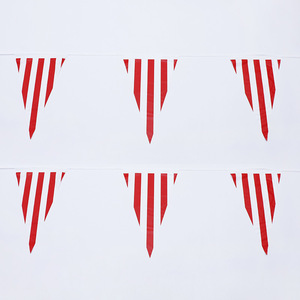 Bandera triangular, venta al por mayor, cadena Triangular a rayas rojas y blancas, Bandera de Camping, banderines colgantes de alta calidad, banderines, banderas personalizadas - Product Image 4