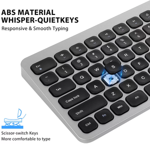 Teclado y ratón inalámbricos de 99 teclas, Combo con diseño en español en negro, buena oferta de fábrica - Product Image 4