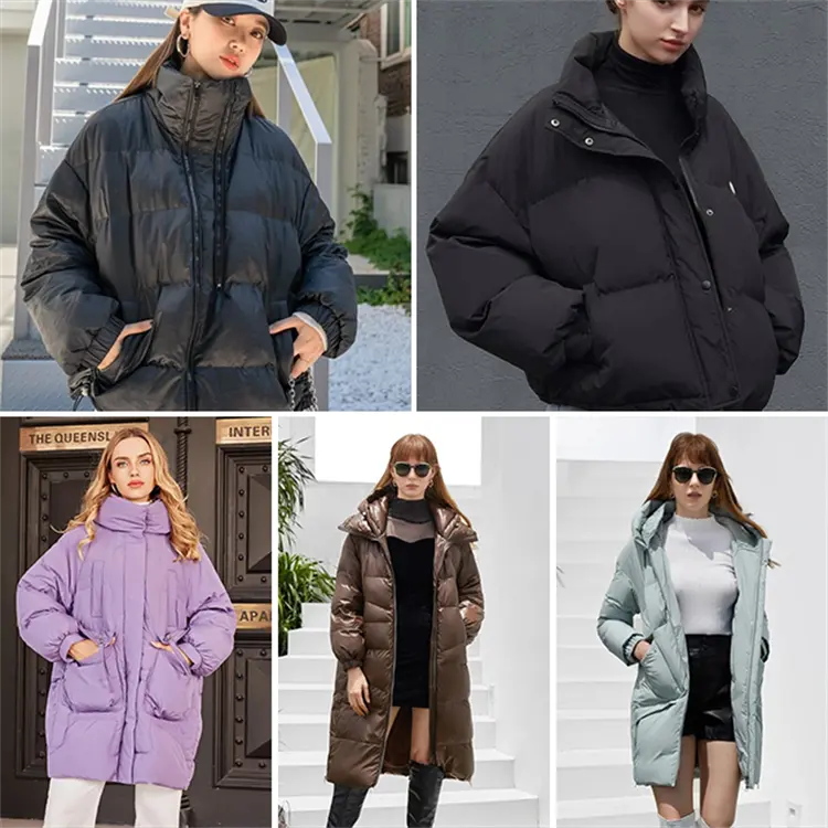 Inventario del piumino addensato da donna del cappotto delle donne di inverno all'ingrosso di nuovo design