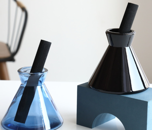 200ml côn trumpet hình dạng tam giác Nước Hoa Hoa sử dụng thủy tinh hương thơm Atomizer hương thơm nhà chai với sậy Sticker Màu Đỏ màu xanh - Product Image 5