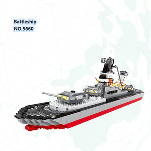 Military Series 5660 <strong>Battleship</strong> Destroyer Military Assembled Equipment MOC ModelEducational Building Block <strong>Toy</strong> Plastic Block Set - Product Image 1