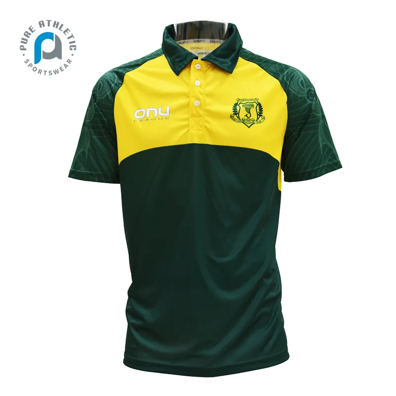 Puro disegno personalizzato tatuaggio Maori sublimazione poliestere di alta qualità squadra club rapido asciutto rugby Polo maschile