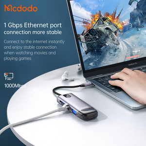 Mcusb Usb Hub yerleştirme istasyonu 5Gbps 4K ekran bağlantı şarj 4 port Usb C 4 port 10 in 1 için Smartphone dizüstü Tv - Product Image 3