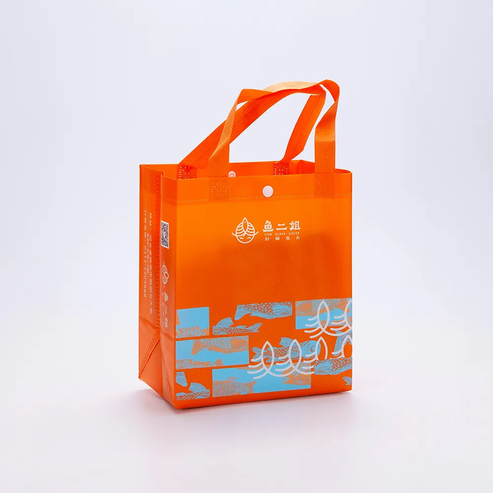 Bolsa de transporte ecológica no tejida, bolso plegable con asa, reciclada, personalizada