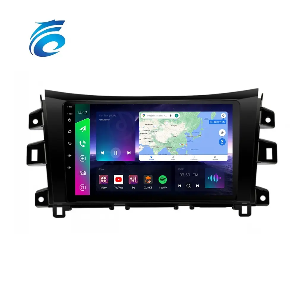 HD Touch Screen 10.1นิ้วเครื่องเล่นดีวีดีรถยนต์,ระบบนำทาง GPS Carplay 4G DSP สำหรับ Nissan Navara NP300 Frontier 2016-18