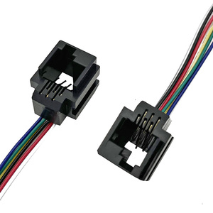 RJ11 RJ12 sol mandal dişi soket 623K konnektör 6P6C Jack ile 6 maça telleri L = 200mm - Product Image 2
