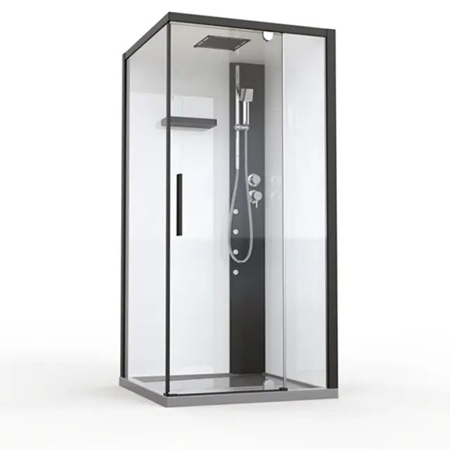 Venta caliente 5mm vidrio de seguridad pintado tablero enmarcado portátil vapor ducha cabinas
