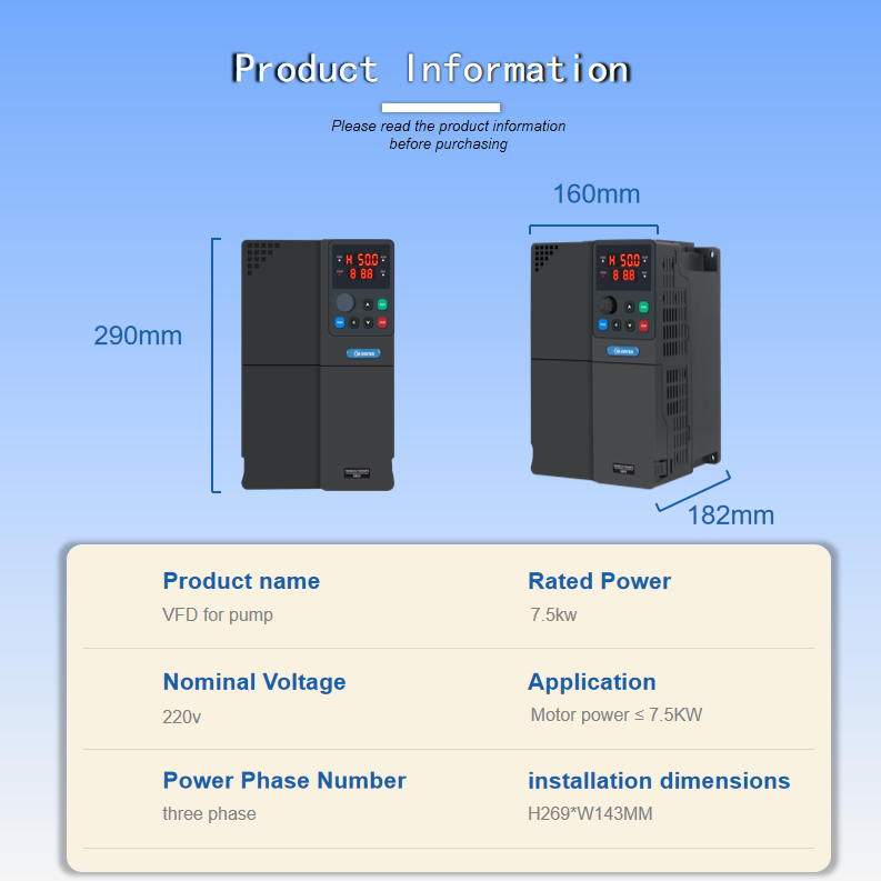 7.5KW/10hp 220V 2 fases general