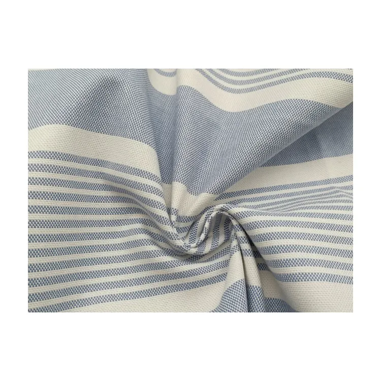 Woven Stripe Pattern Stretch Canvas Fabric Yarn Dyed Fabric Heavyweight for Coat Custom DIY