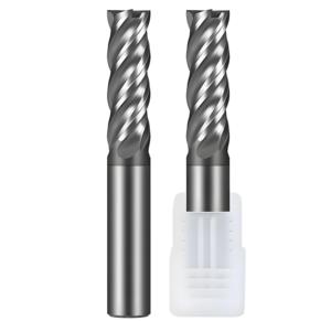 เครื่องกัด CNC เหล็กทังสเตน HSS 55-60องศาเคลือบ4ด้าน6มม./4มม. ปลายตรงมิลล์โลหะ - Product Image 3
