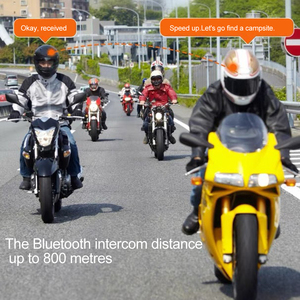 Motorcycle <strong>Radio</strong> Communicator, Stereo Sound Voice Assistant Supported Waterproof BT Headset 2 Way <strong>Intercom</strong> <strong>System</strong> for Helmet - Product Image 5