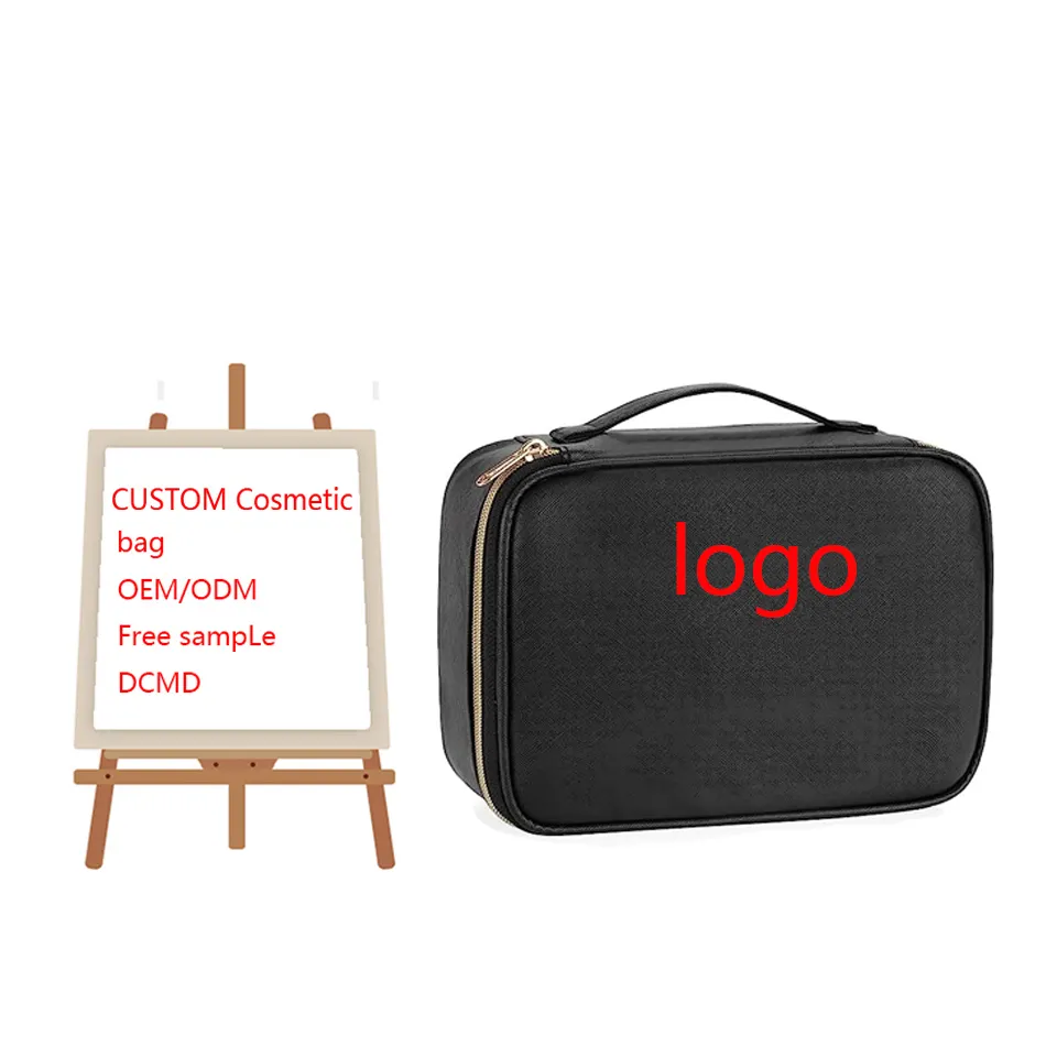 Makeup Bag Customization Private Silk Screen Logo Side Mark Digital Print Branded Cosmetic Case Organizer Make Up Case Bag