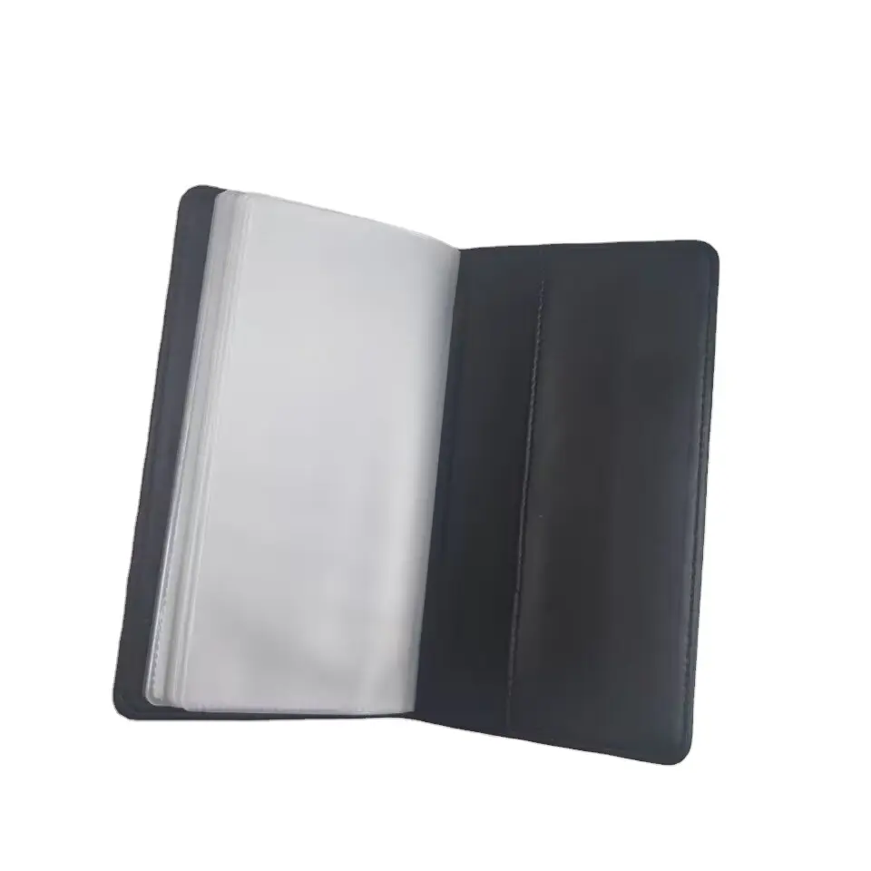 Factory Wholesale Luxury Fashion Pu Leather Purse Custom Slim Wallet Men with PVC Pockets