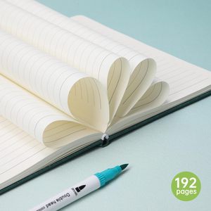 Agenda con fecha inspiradora Cuaderno de lino de gratitud personalizado 100 Papel reciclado Encuadernado en espiral interior-Haga su propio diseño - Product Image 3