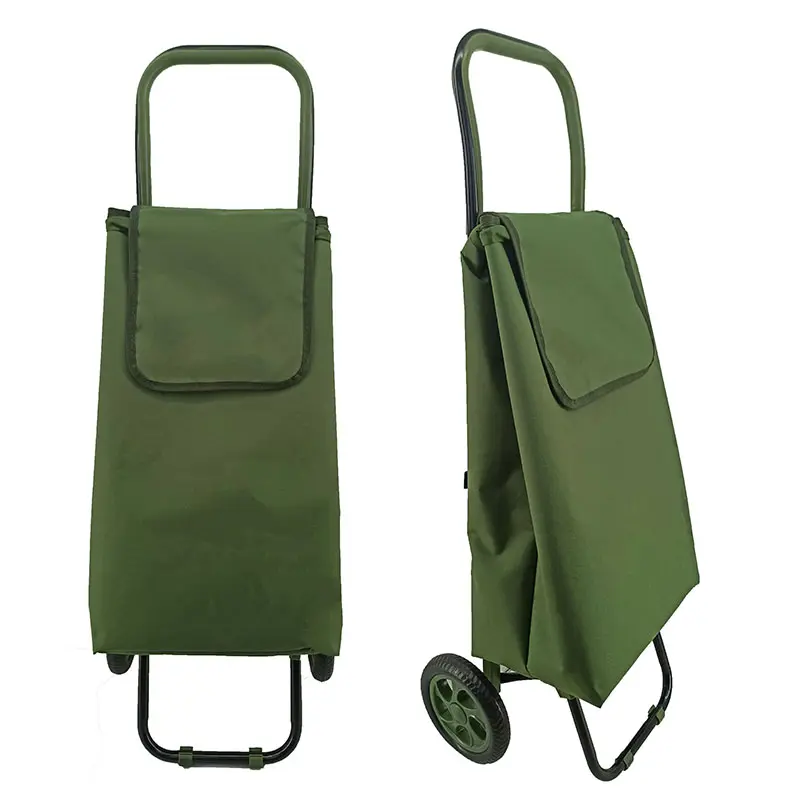 Carrito de compras plegable con ruedas desmontables, bolsa con silla